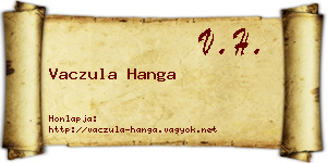 Vaczula Hanga névjegykártya